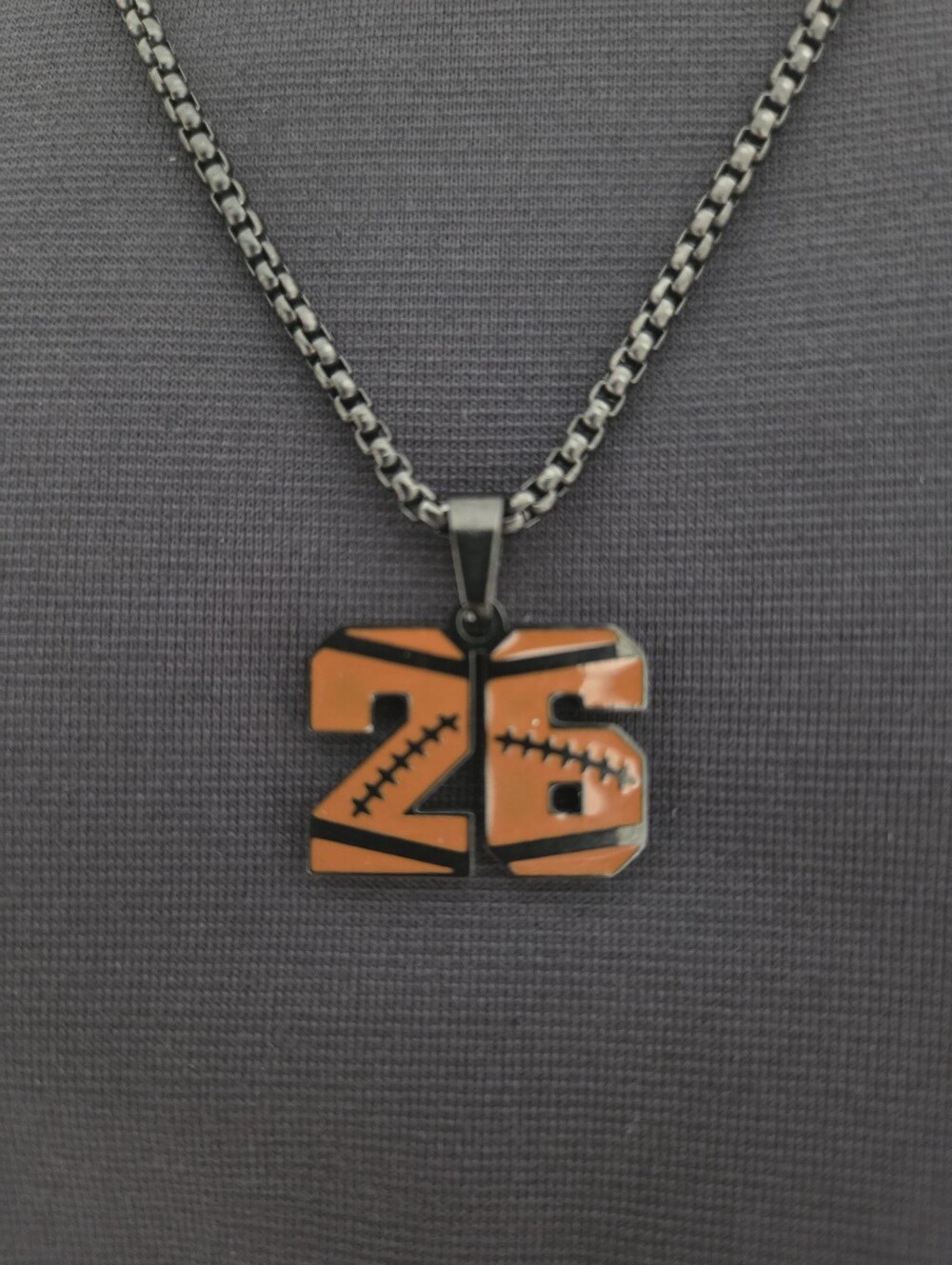 STYLISH #26 ENAMEL FOOTBALL NECKLACE
